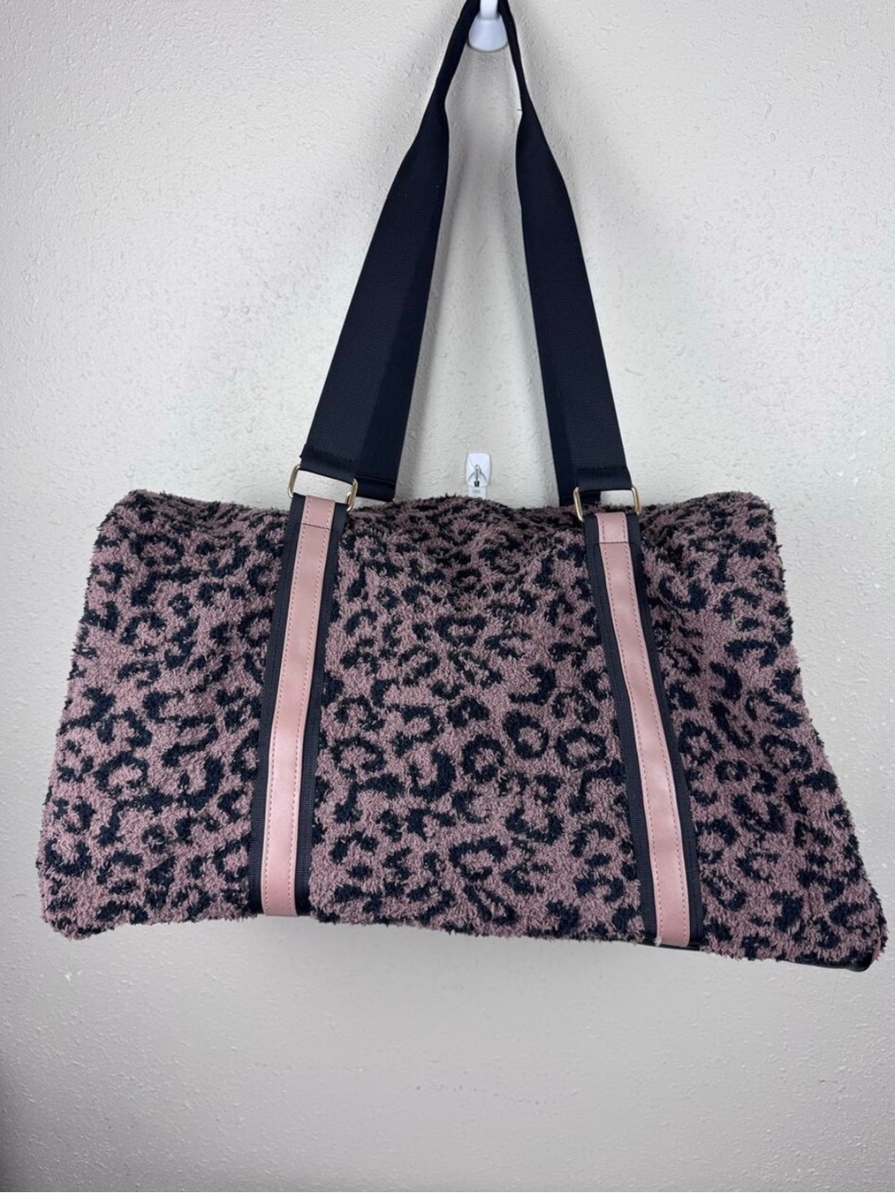 Leopard Print Sherpa Weekender Bag